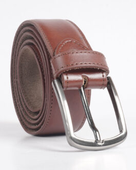 Brown Plain Leather Belt