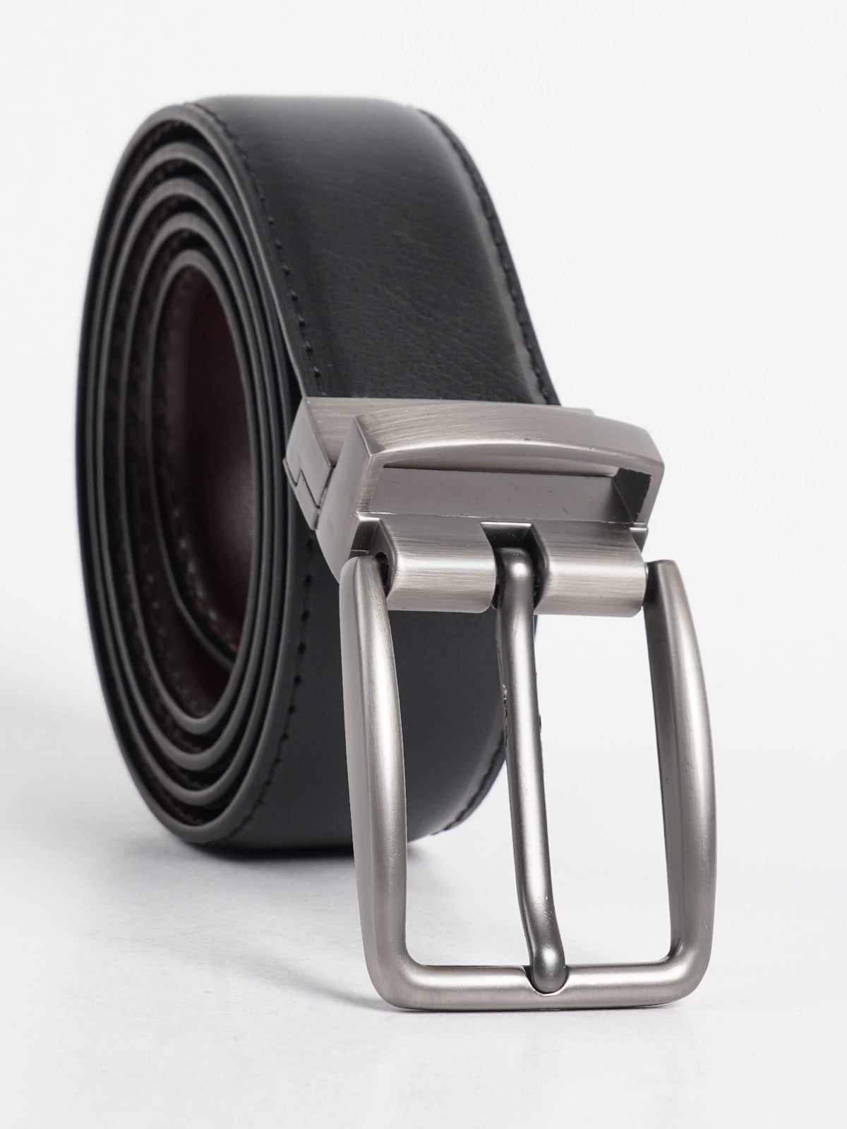 Plain Black Leather Belt