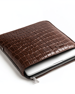 Brown Crocodile MacBook & Laptop Sleeve