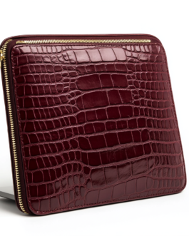 Burgundy Crocodile MacBook & Laptop Sleeve