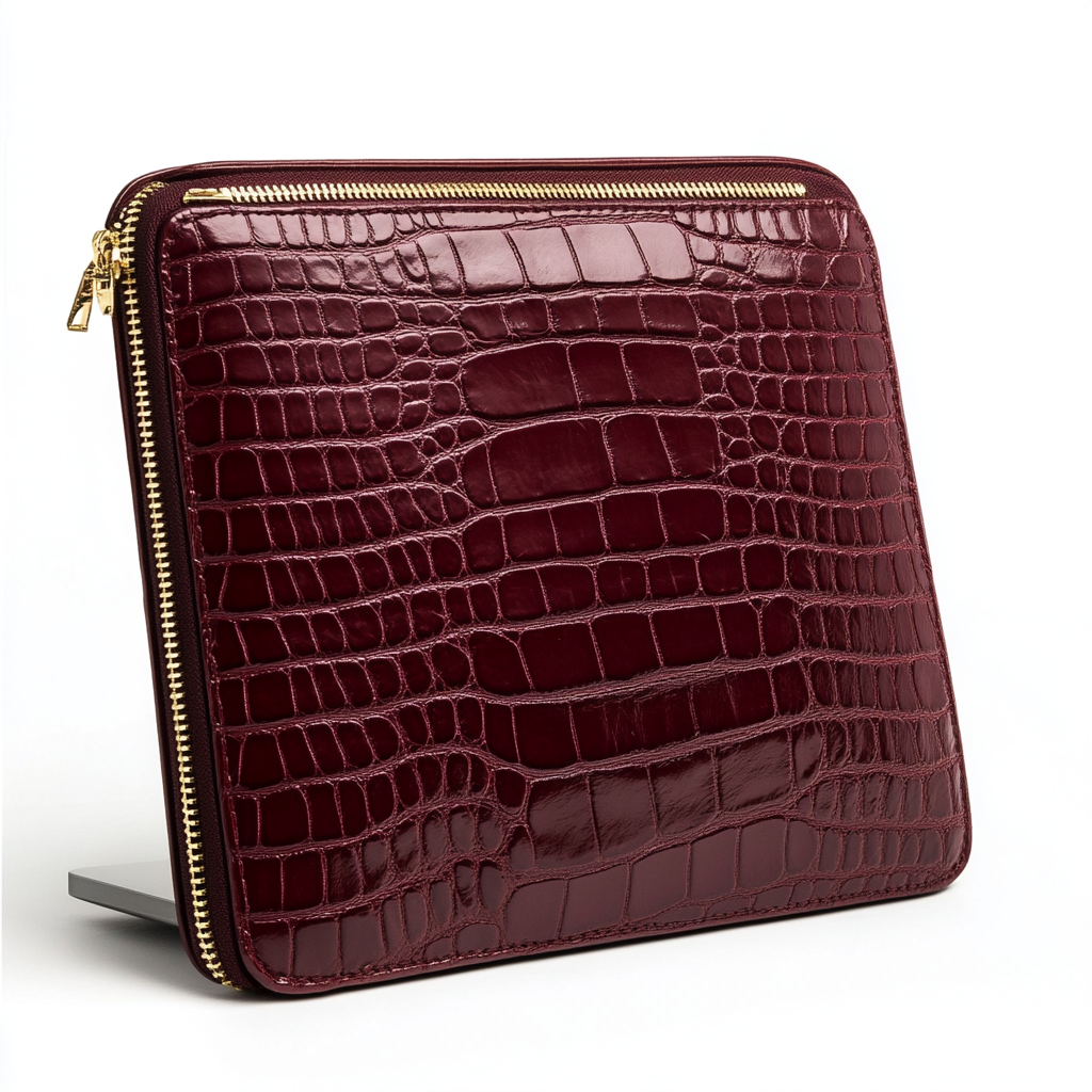 Burgundy Crocodile MacBook & Laptop Sleeve